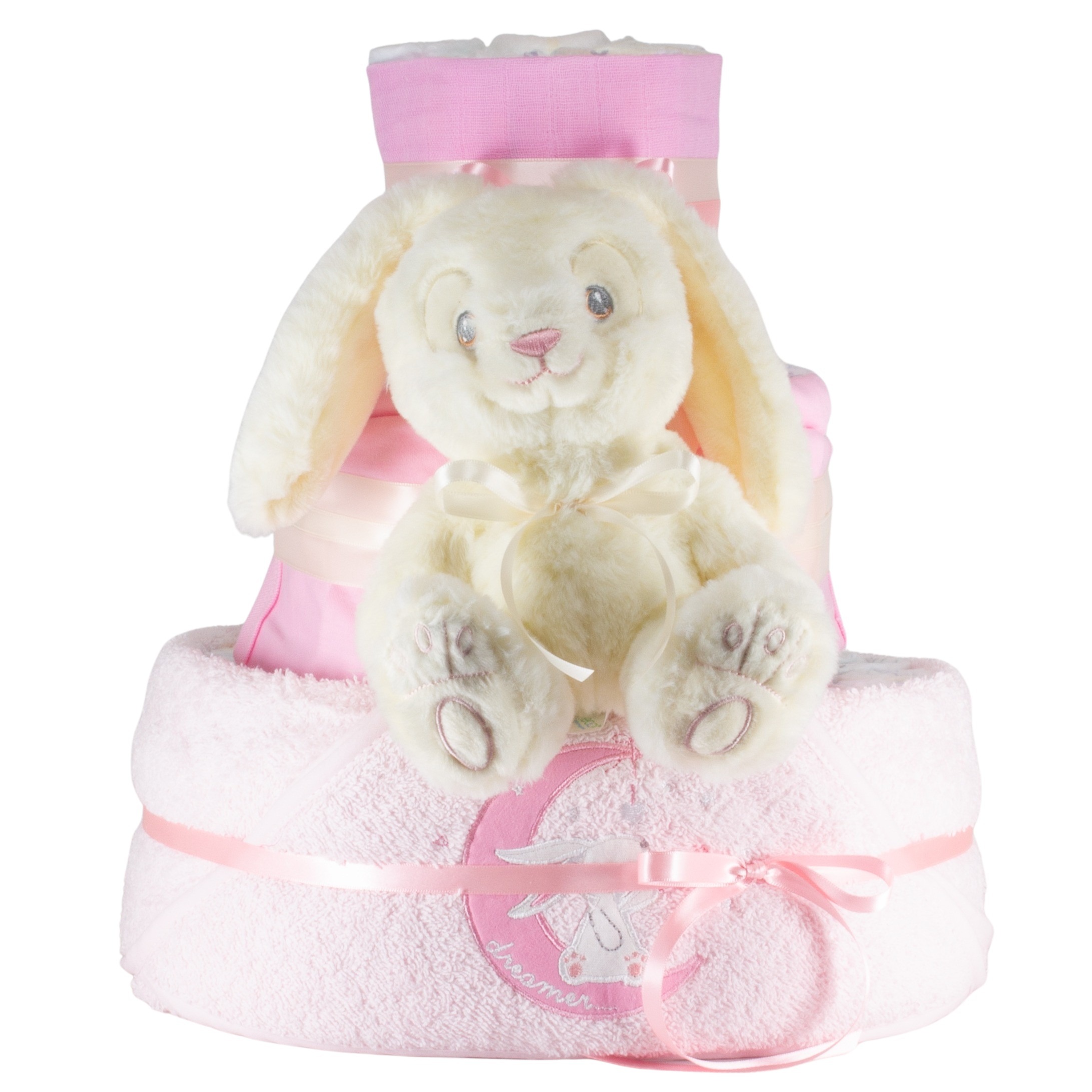 Windeltorte Badeset Häschen (weiss oder rosa)