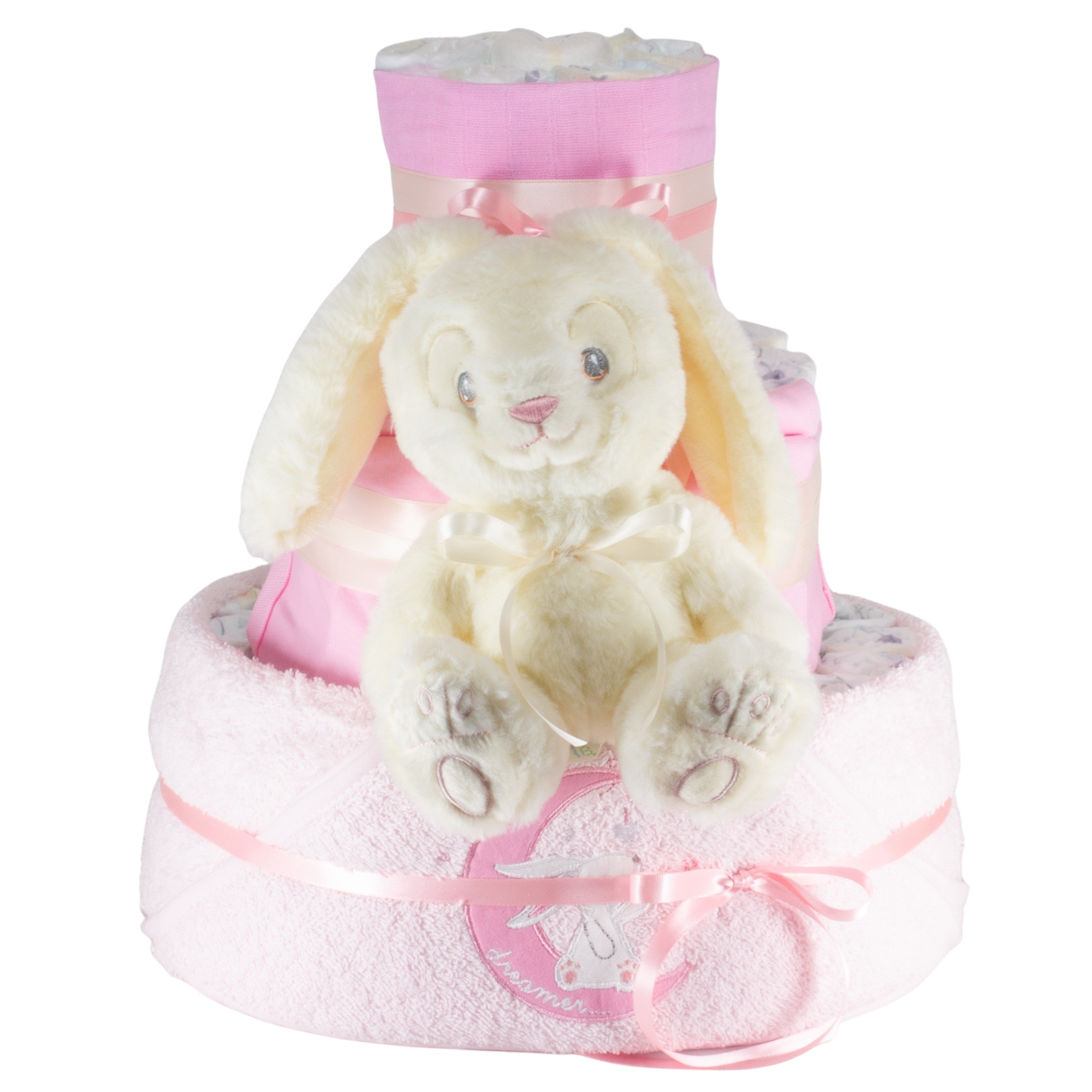 Windeltorte Badeset Häschen (weiss oder rosa)