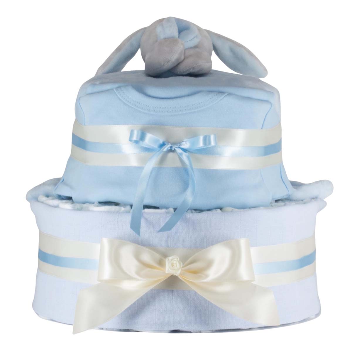 Windeltorte Baby Kaninchen blau