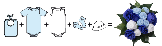 babystrauss blau - medium (0-6 Monate)