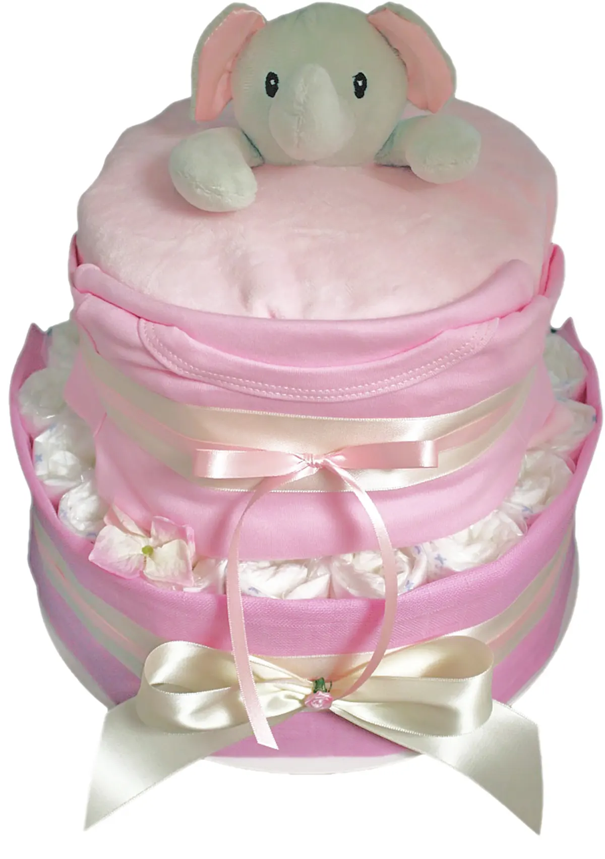 Windeltorte Baby Elefant rosa