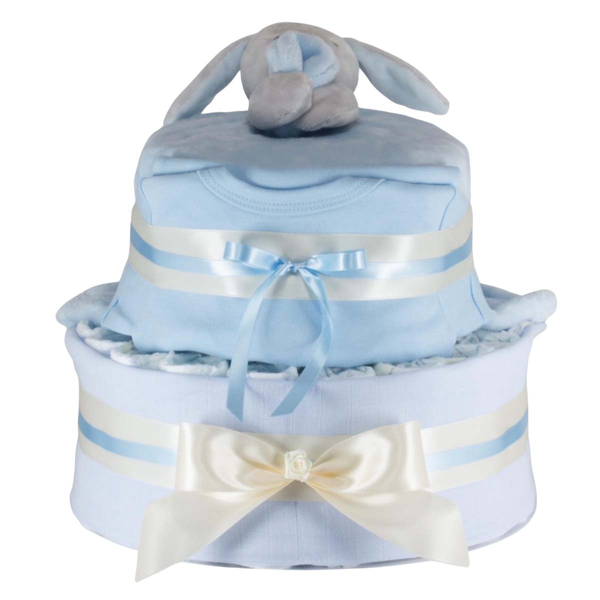 Windeltorte Baby Kaninchen blau