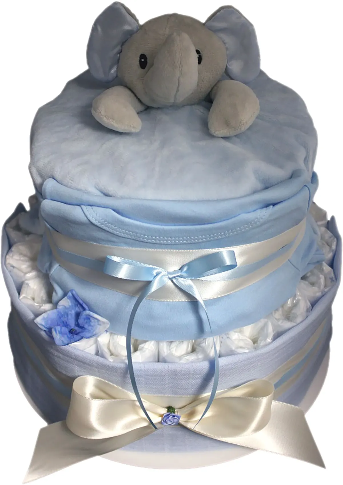 Windeltorte Baby Elefant blau