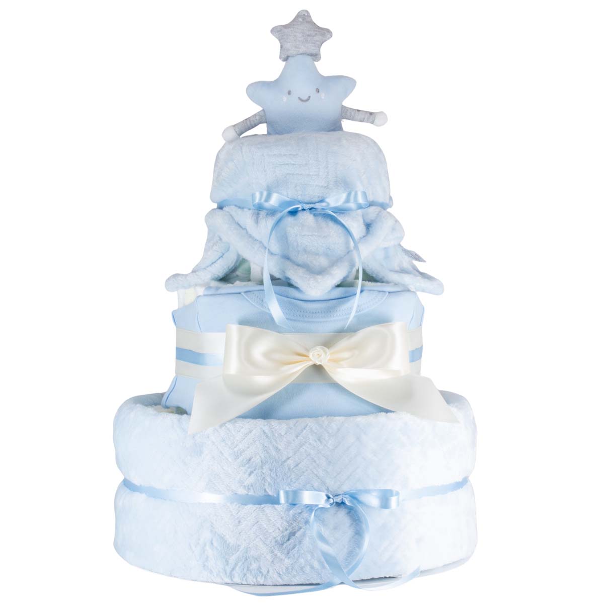 Windeltorte Kuschelfreund Stern blau